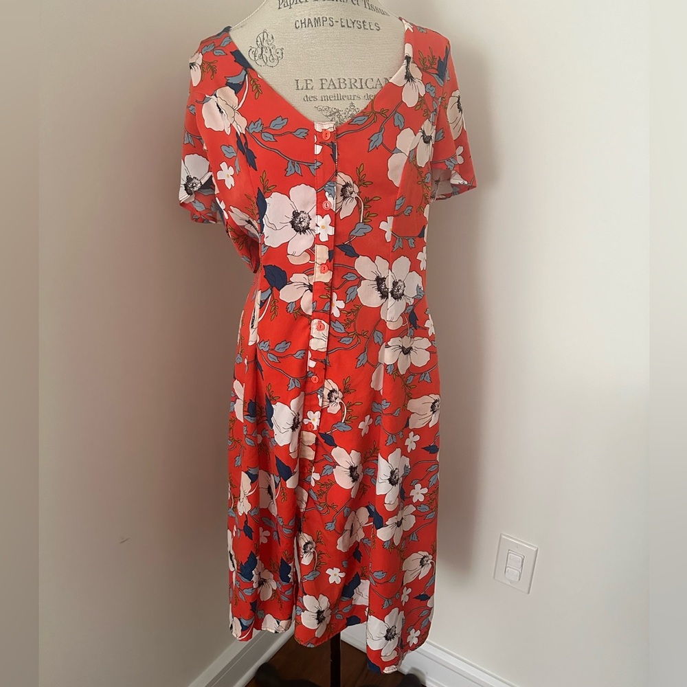 Anthropologie Floral Midi Dress